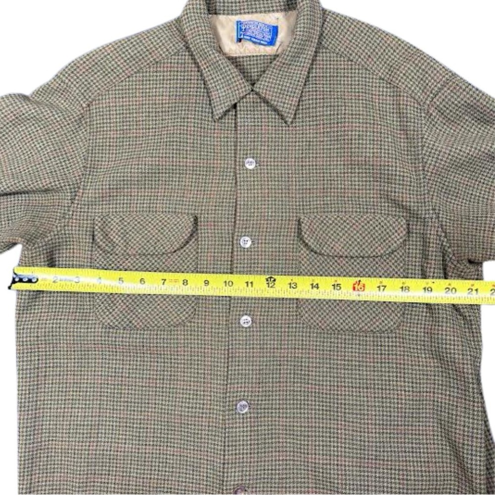 Vintage Pendleton Houndstooth Pattern Flannel XL - image 5